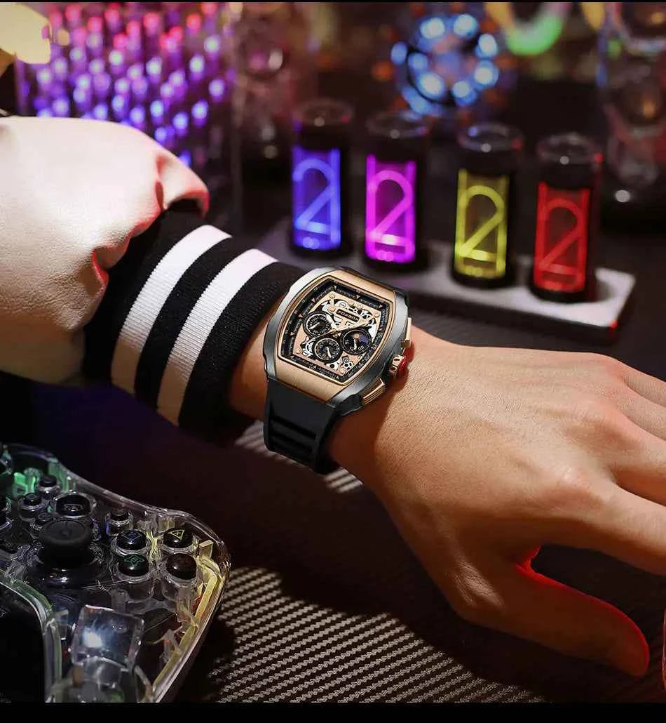 2024 New Sports Watch Men Top Brand Luxury Mens Watches Business Waterproof Military Quartz Chronograph Wristwatch Montre Homme