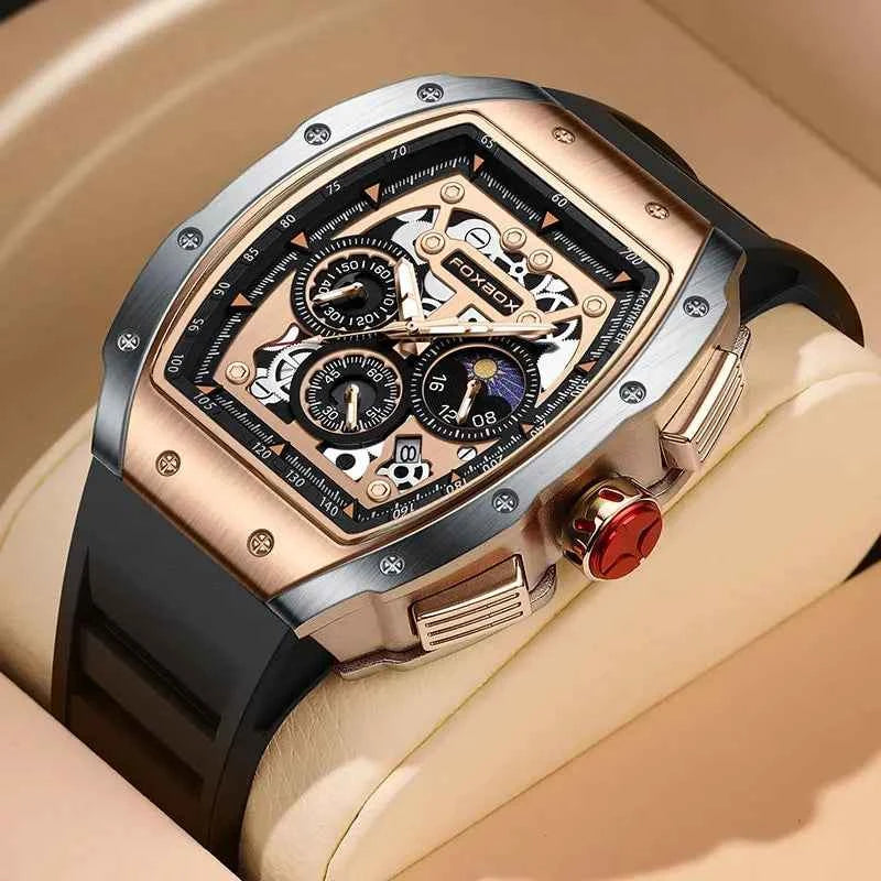 2024 New Sports Watch Men Top Brand Luxury Mens Watches Business Waterproof Military Quartz Chronograph Wristwatch Montre Homme