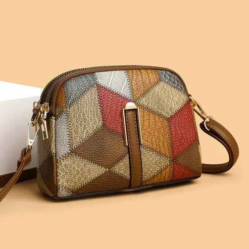 All-matching National Style Fashion Double-Zipper Cross-body Bags